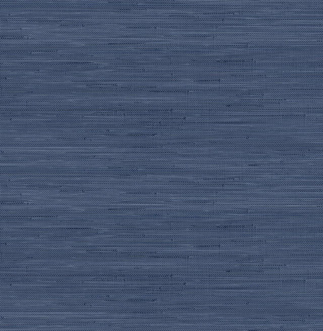 York Navy Blue Classic Faux Grasscloth Peel & Stick Wallpaper
