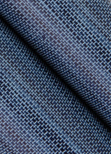 York Navy Blue Classic Faux Grasscloth Peel & Stick Wallpaper