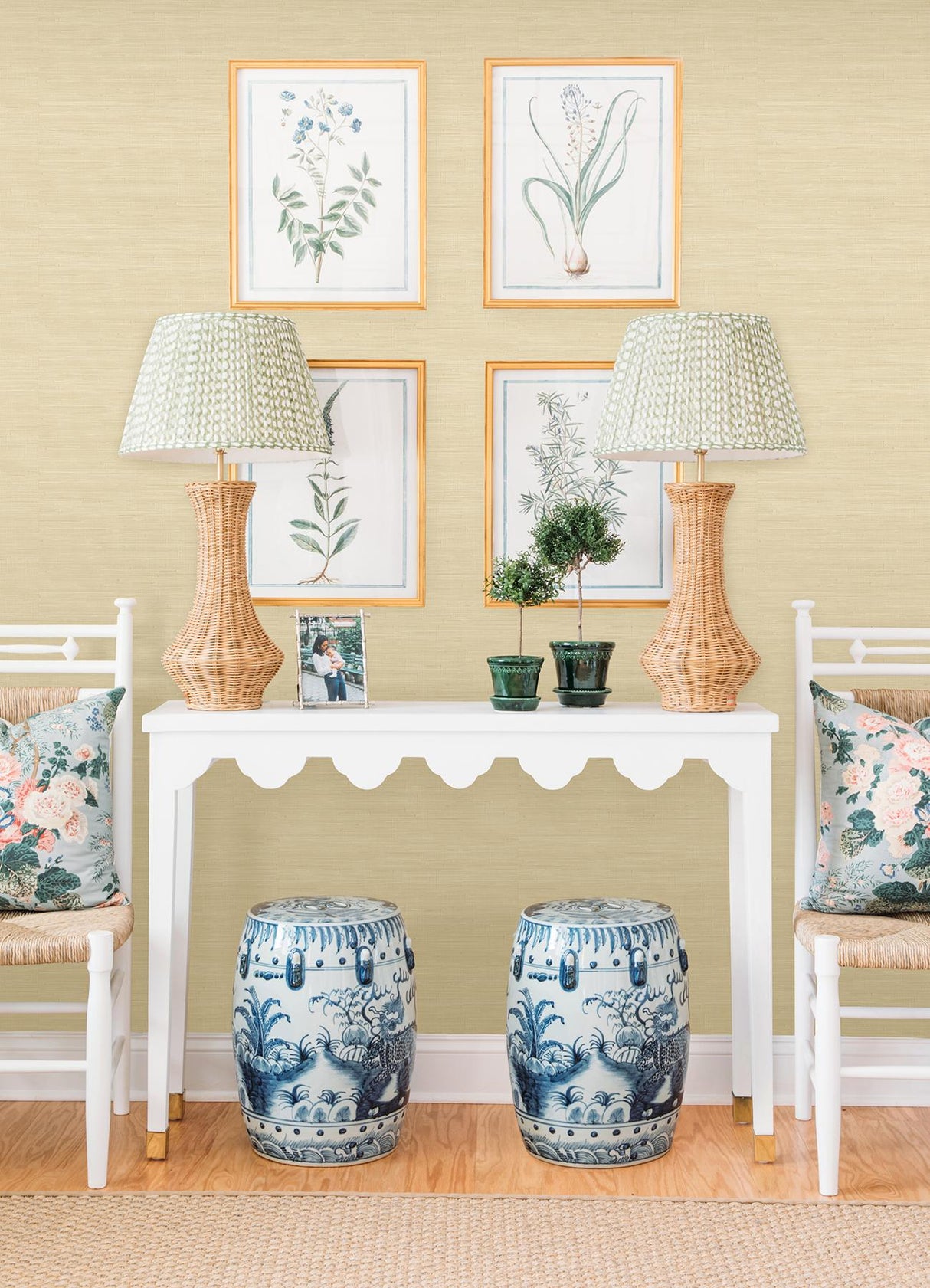 York Wheat Classic Faux Grasscloth Peel & Stick Wallpaper