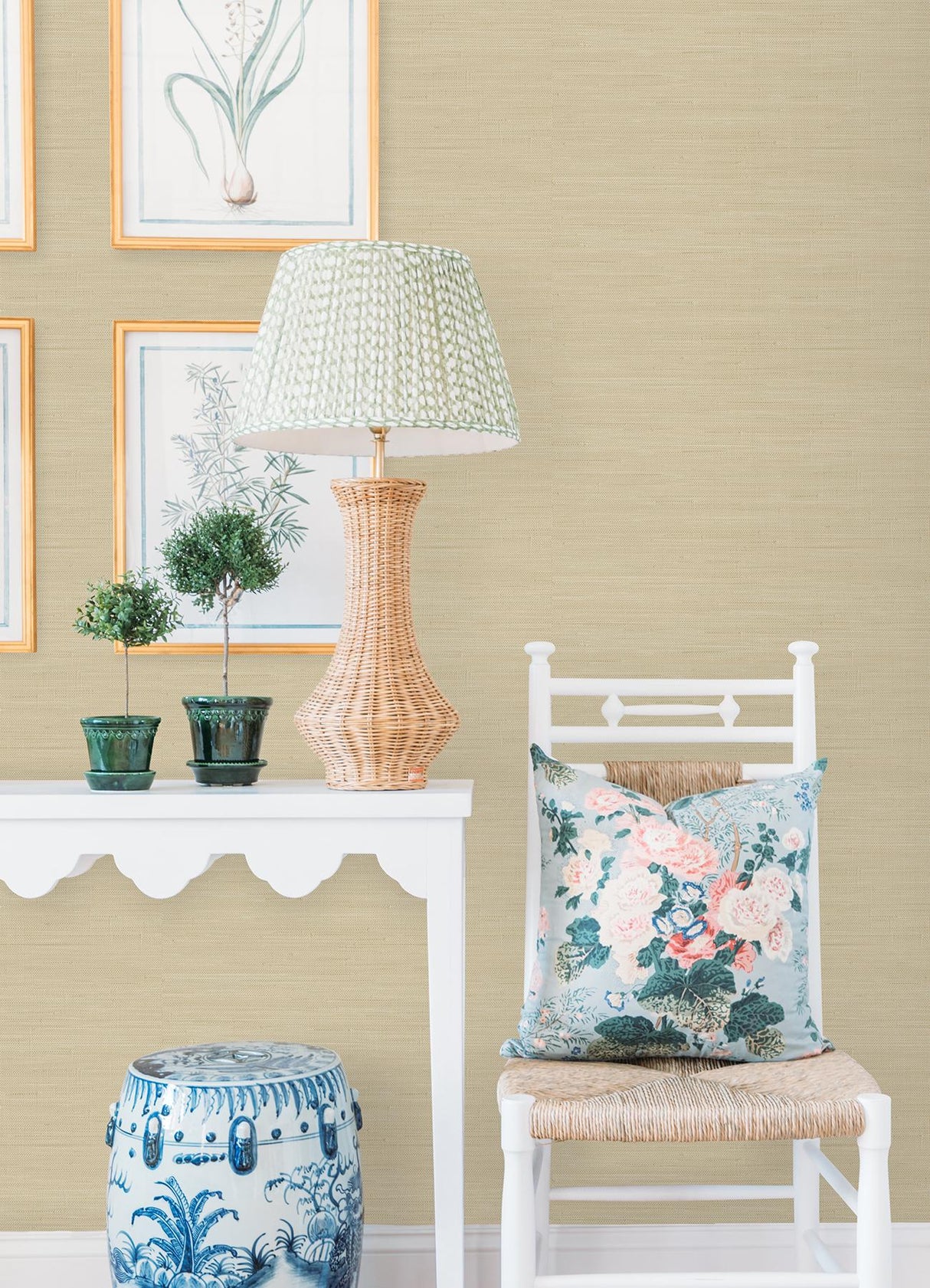 York Wheat Classic Faux Grasscloth Peel & Stick Wallpaper