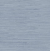 York Mineral Blue Classic Faux Grasscloth Peel & Stick Wallpaper