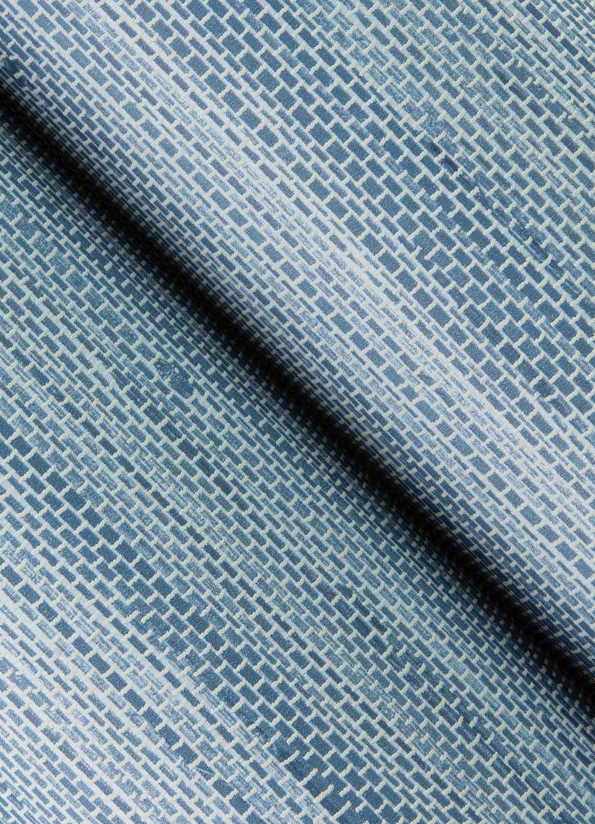 York Mineral Blue Classic Faux Grasscloth Peel & Stick Wallpaper