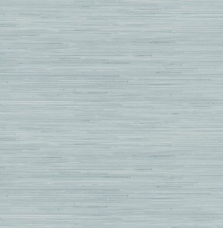 York Sky Blue Classic Faux Grasscloth Peel & Stick Wallpaper