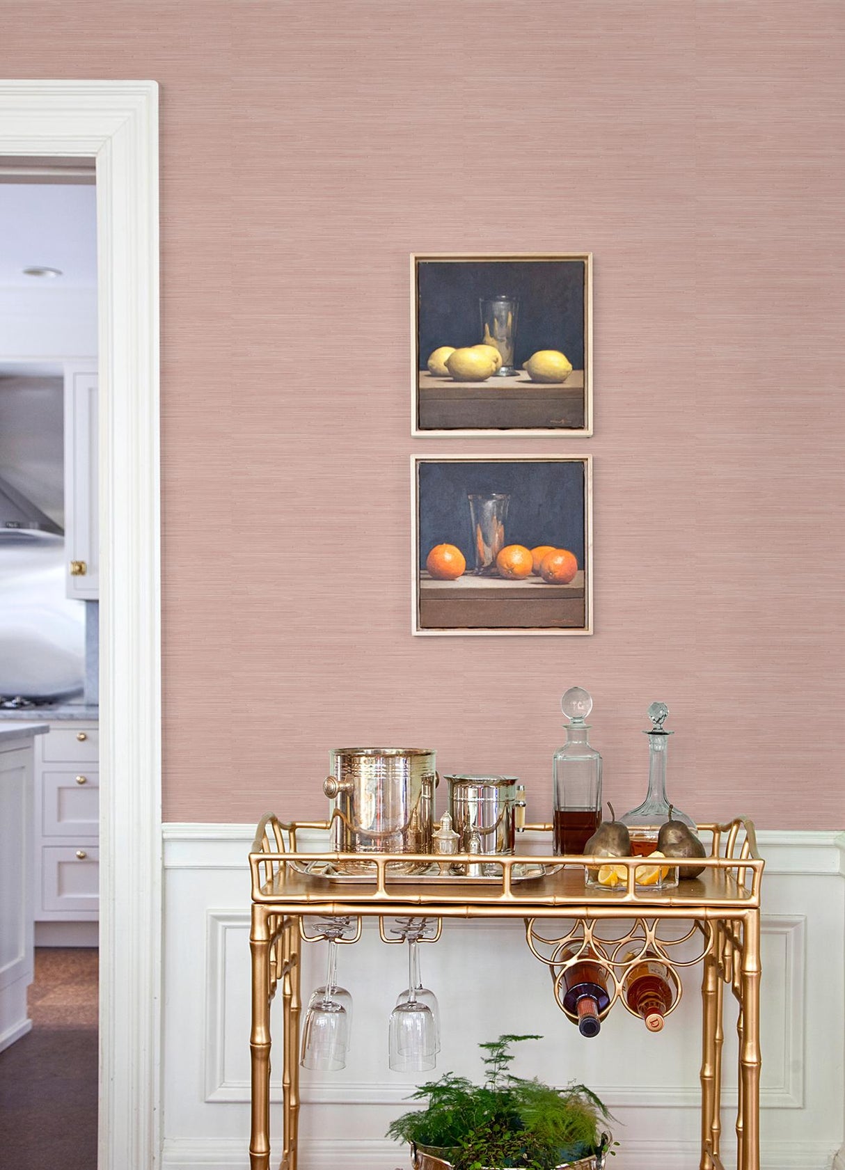 York Berry Classic Faux Grasscloth Peel & Stick Wallpaper