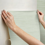 York Cucumber Classic Faux Grasscloth Peel & Stick Wallpaper