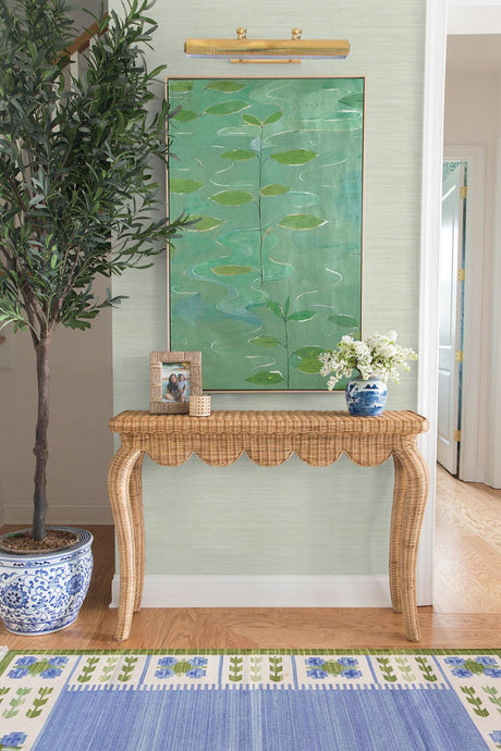 York Cucumber Classic Faux Grasscloth Peel & Stick Wallpaper