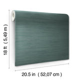 York Peacock Classic Faux Grasscloth Peel & Stick Wallpaper