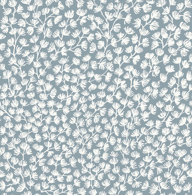 York Sea Fern Slate Blue Peel & Stick Wallpaper