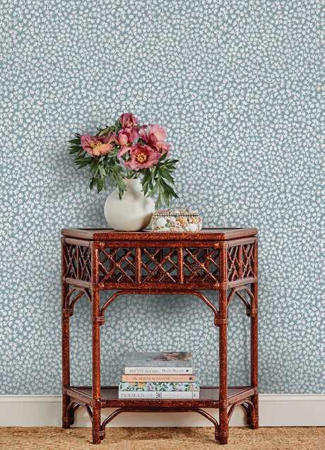 York Sea Fern Slate Blue Peel & Stick Wallpaper