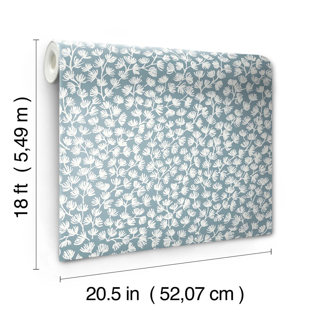 York Sea Fern Slate Blue Peel & Stick Wallpaper