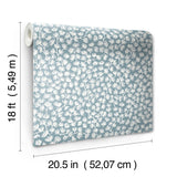 York Sea Fern Slate Blue Peel & Stick Wallpaper