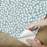 York Sea Fern Slate Blue Peel & Stick Wallpaper