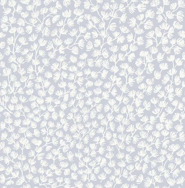 York Sea Fern Blue Mist Peel & Stick Wallpaper