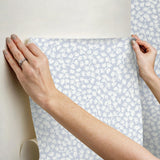 York Sea Fern Blue Mist Peel & Stick Wallpaper