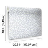York Sea Fern Blue Mist Peel & Stick Wallpaper
