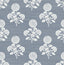 York Flourish Block Print Mineral Blue Faux Grasscloth Peel & Stick Wallpaper