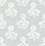 York Flourish Block Print Whisper Blue Faux Grasscloth Peel & Stick Wallpaper