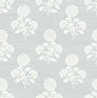 York Flourish Block Print Whisper Blue Faux Grasscloth Peel & Stick Wallpaper