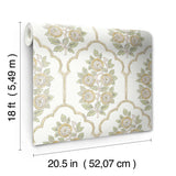 York Floral Bazaar Ochre Peel & Stick Wallpaper