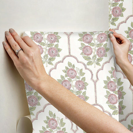 York Floral Bazaar Rose Water Peel & Stick Wallpaper