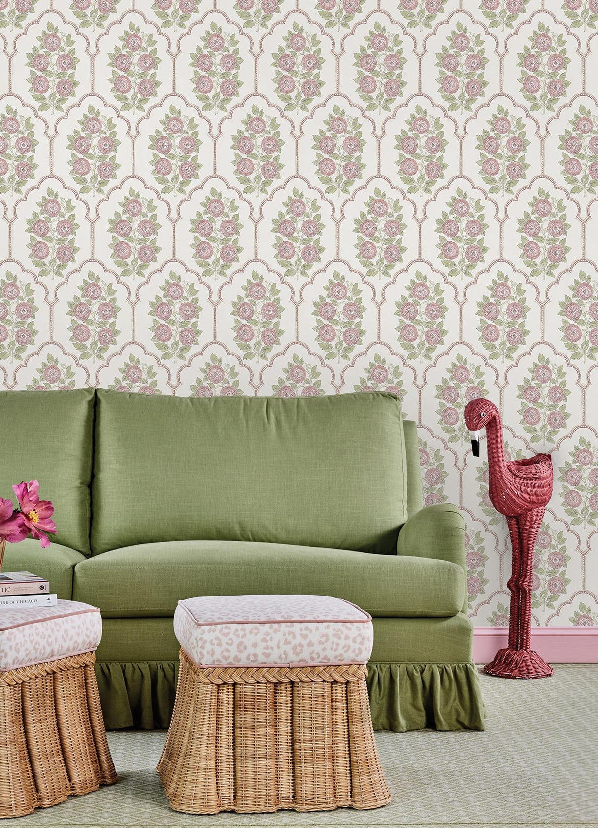 York Floral Bazaar Rose Water Peel & Stick Wallpaper