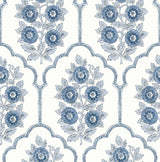 York Floral Bazaar Delft Blue Peel & Stick Wallpaper
