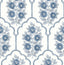 York Floral Bazaar Delft Blue Peel & Stick Wallpaper
