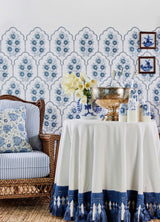 York Floral Bazaar Delft Blue Peel & Stick Wallpaper