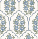 York Floral Bazaar Green and Blue Peel & Stick Wallpaper