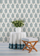 York Floral Bazaar Green and Blue Peel & Stick Wallpaper