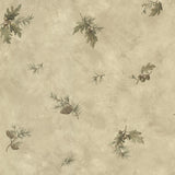 York Brimstone Brown Forest Leaf Toss Wallpaper