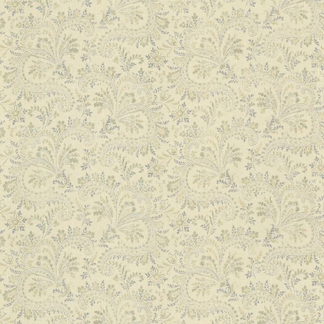 York Sycamore Blue Paisley Wallpaper