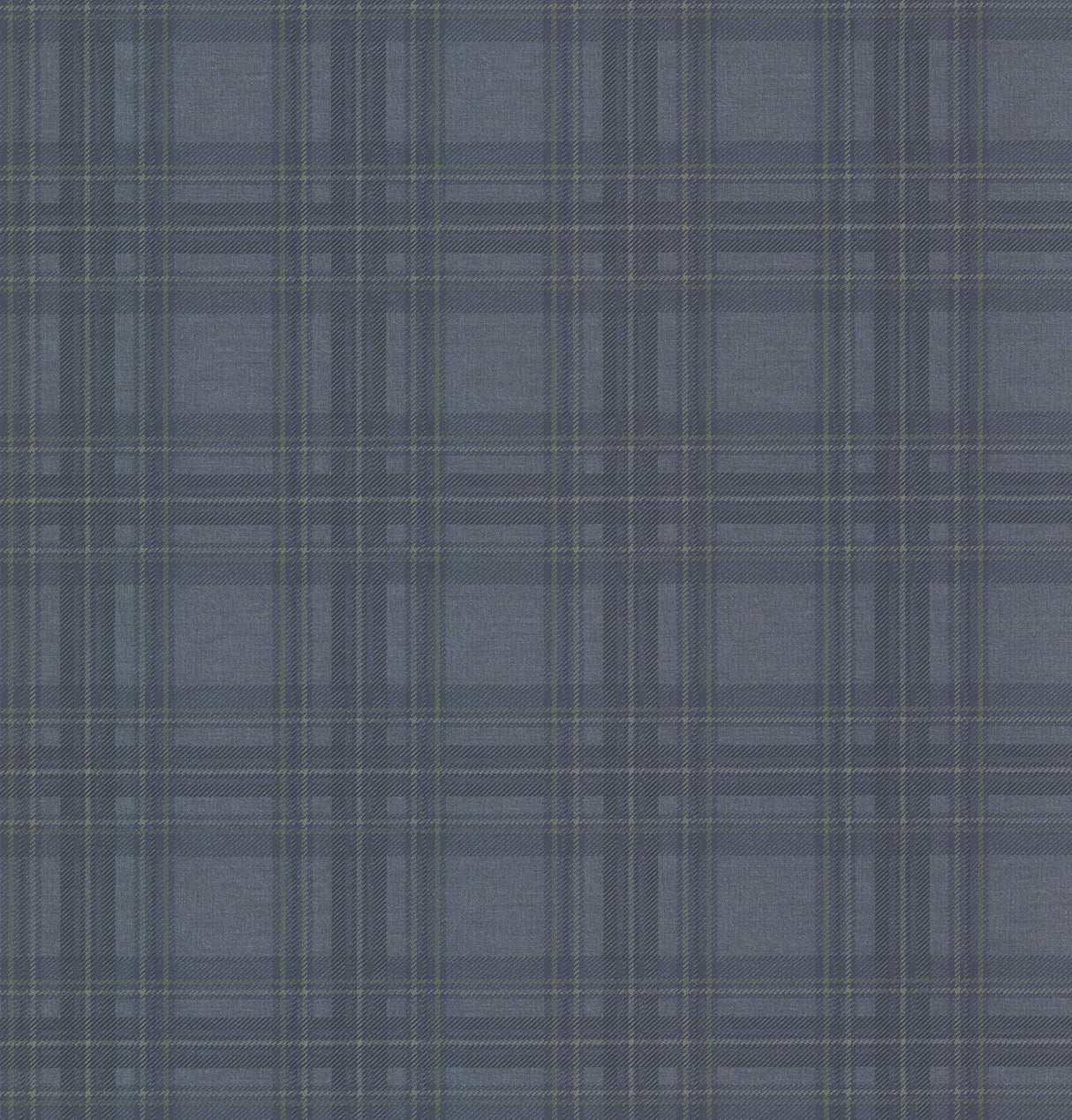 York Fox Hollow Navy Plaid Wallpaper