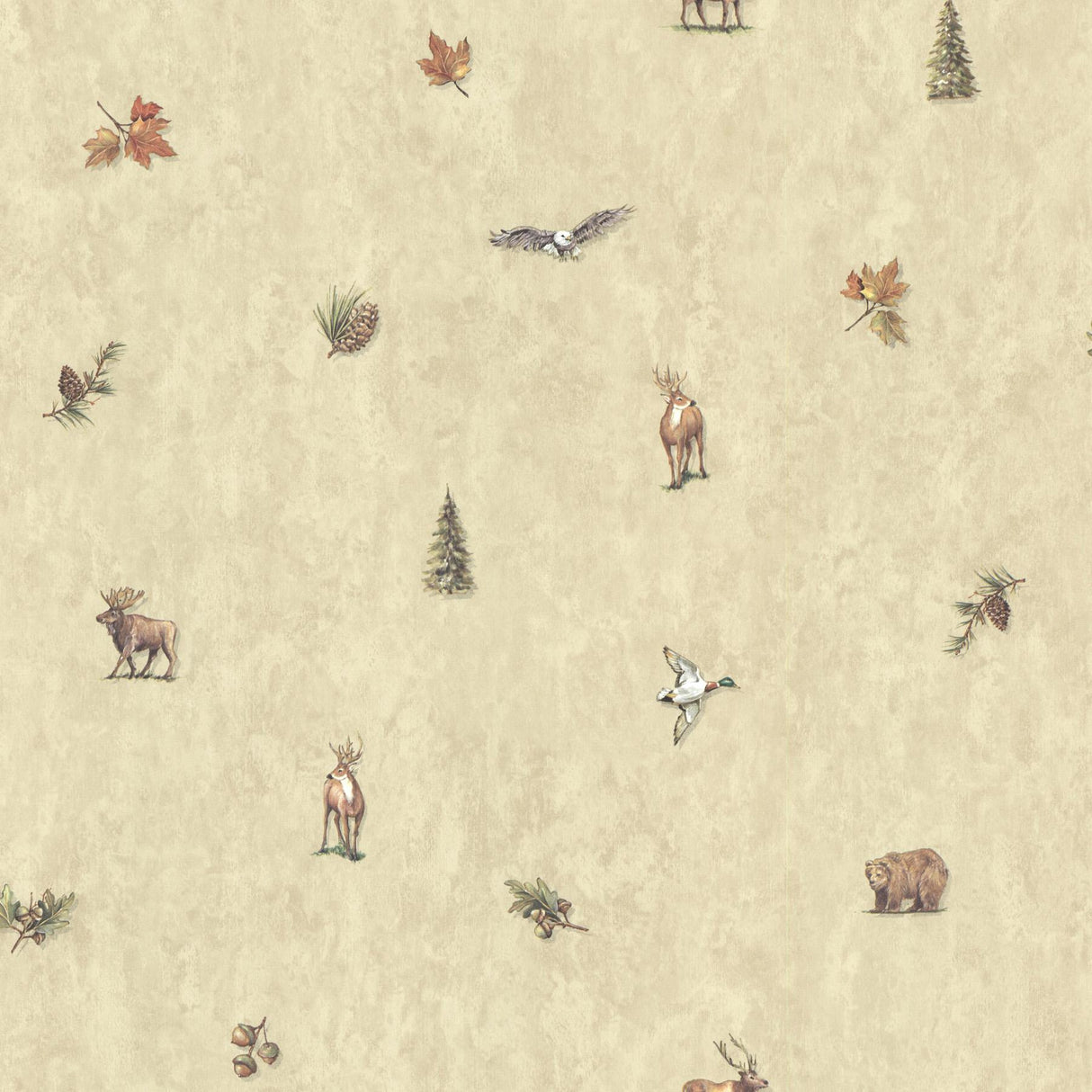 York Hiram Neutral Animal Toss Wallpaper