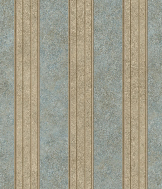 York Sweetwater Aqua Tuscan Stripe Wallpaper