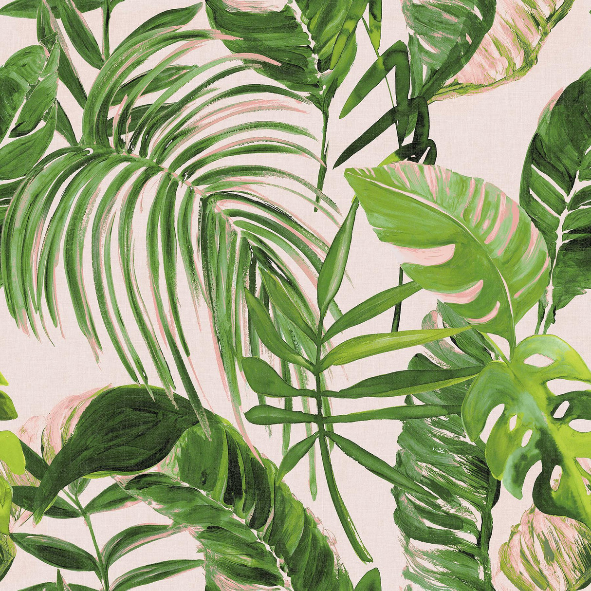 York Grover Light Pink Palmera Wallpaper