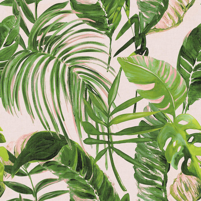 York Grover Light Pink Palmera Wallpaper