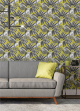 York Augustus Grey Jungle Cheetah Wallpaper