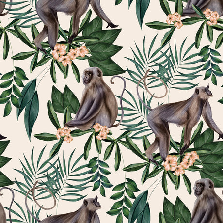 York Morris Cream Tropical Jungle Wallpaper