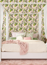 York Spirit Light Pink Tropical Foliage Wallpaper