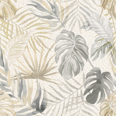 York Lana Light Grey Tropica Wallpaper
