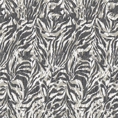 York Davy Charcoal Zebra Wallpaper