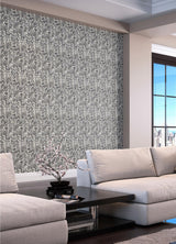York Davy Charcoal Zebra Wallpaper