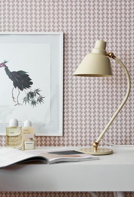 York Arne Blush Geometric Wallpaper