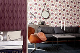 York Padma Purple Geometric Texture Wallpaper