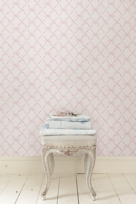 York Baby Bow Pink Jam Peel & Stick Wallpaper