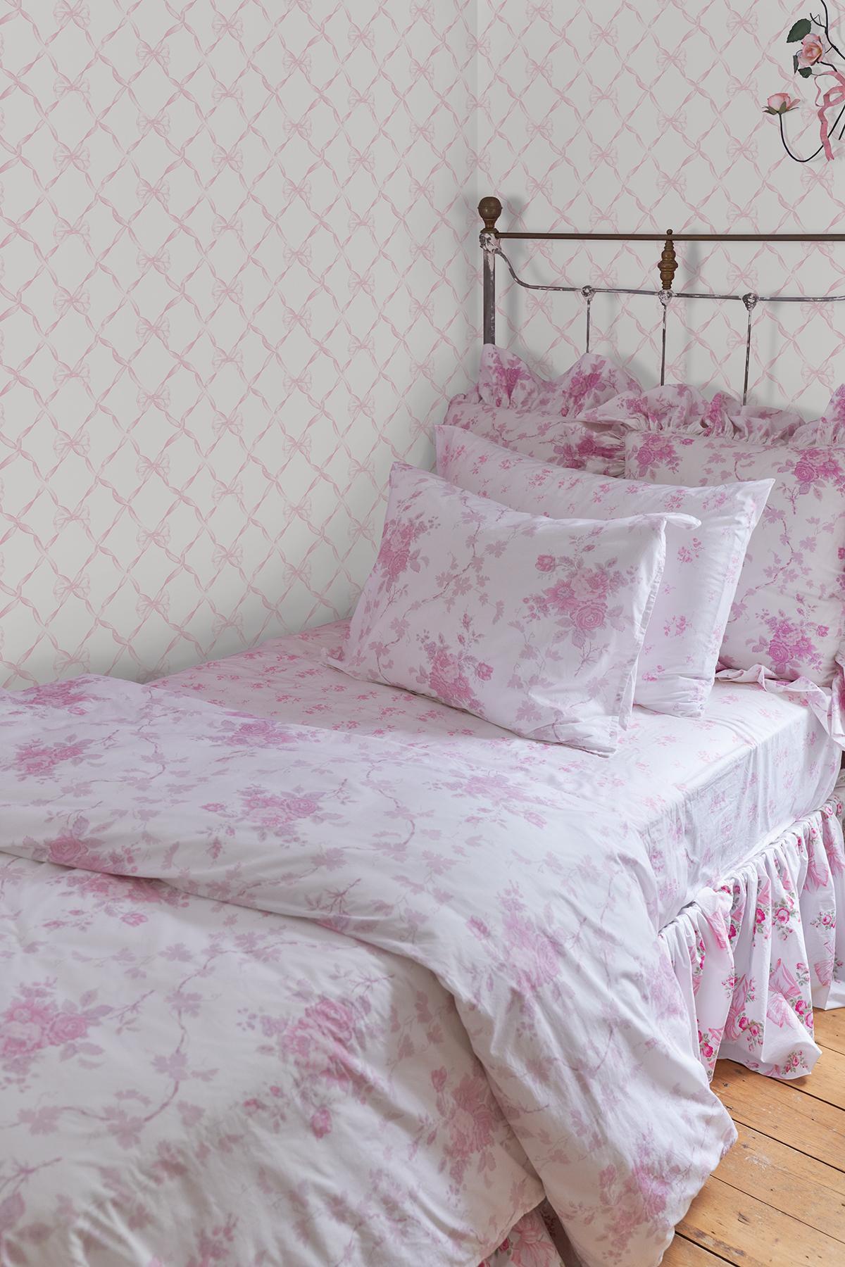 York Baby Bow Pink Jam Peel & Stick Wallpaper