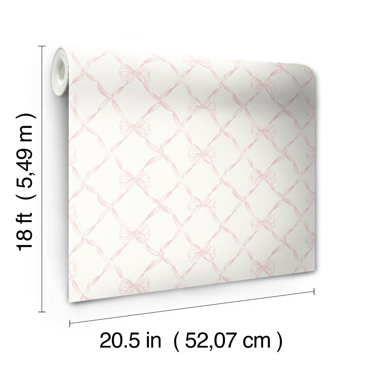 York Baby Bow Pink Jam Peel & Stick Wallpaper