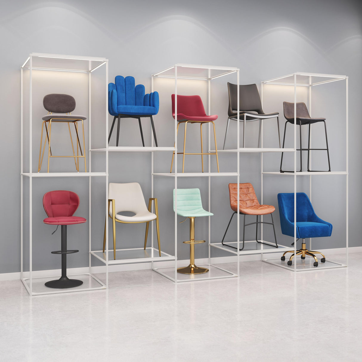 ZUO Zuo Chair Display Light Gray