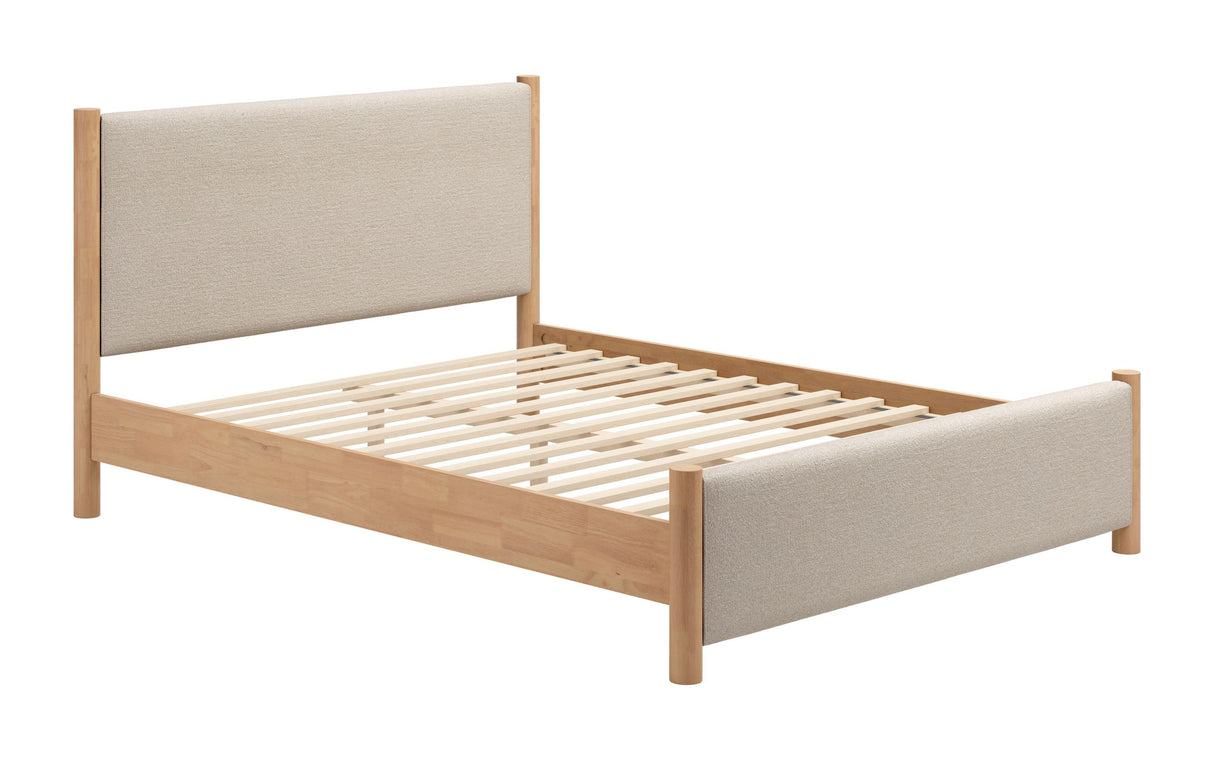 ZUO Hadi Queen Bed Beige & Natural